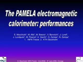 The PAMELA electromagnetic calorimeter: performances