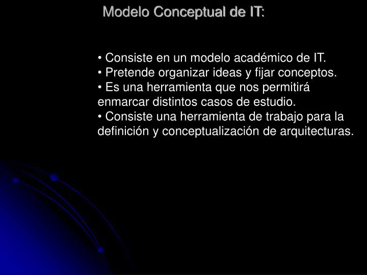 modelo conceptual de it