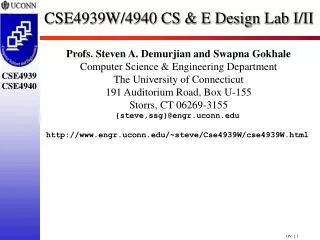 CSE4939W/4940 CS &amp; E Design Lab I/II