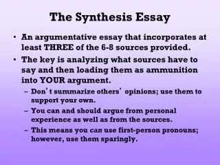 The Synthesis Essay