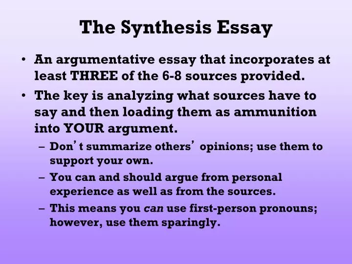 the synthesis essay