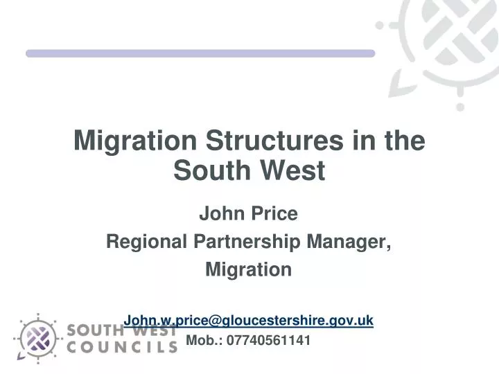 migration structures in the south west