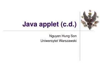 java applet c d