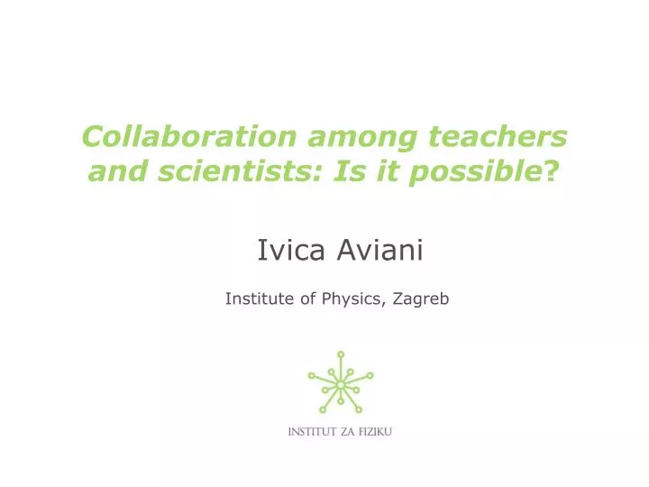 collaboration among teachers and scientists is it possible
