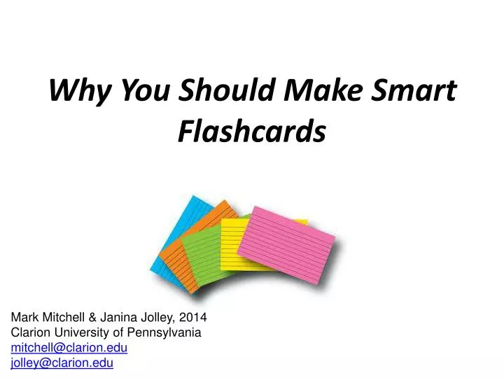 why you should make smart flashcards