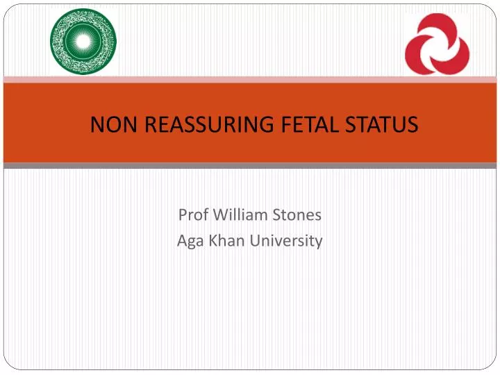 prof william stones aga khan university