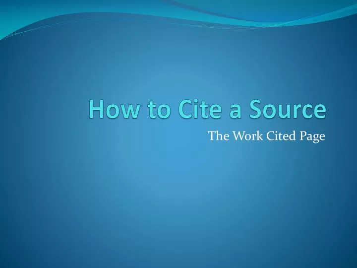 how to cite a source