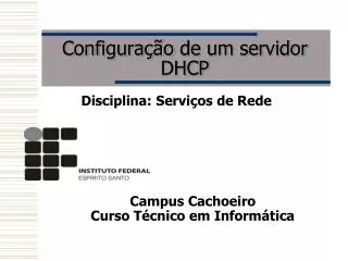 configura o de um servidor dhcp