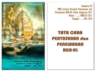 tata cara penyusunan dan penelaahan rka kl
