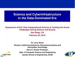 Science and Cyberinfrastructure in the Data-Dominated Era