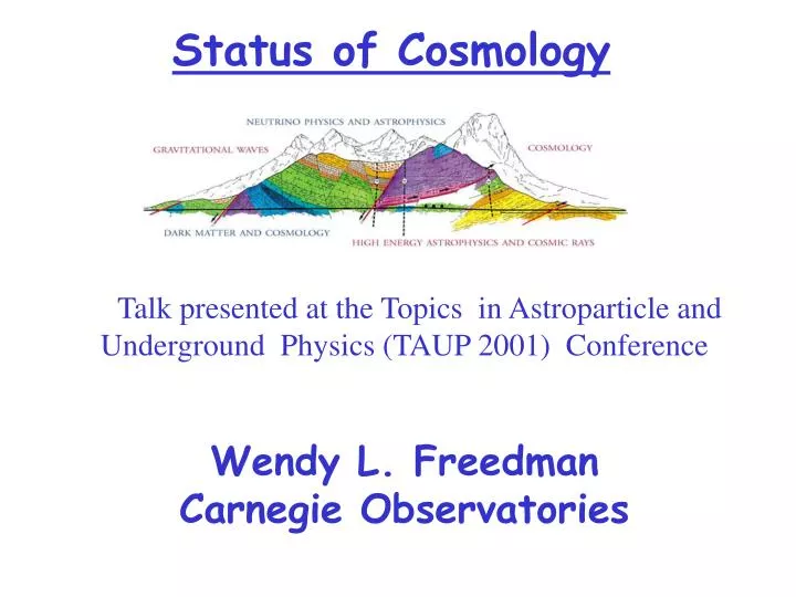 status of cosmology
