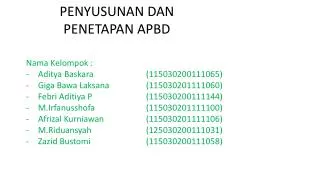 PPT - PENYUSUNAN DAN PENETAPAN APBD PowerPoint Presentation, Free ...