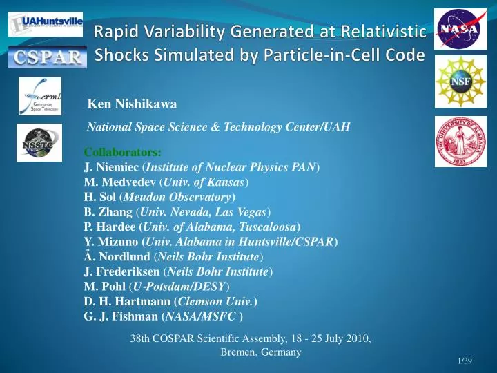 rapid variability generated at relativistic shocks simulated by particle in cell code