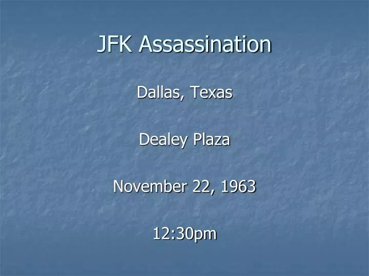jfk assassination