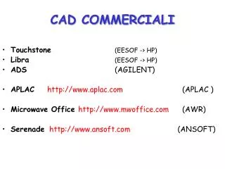 cad commerciali