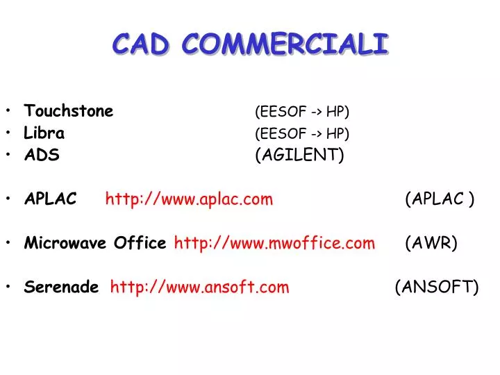cad commerciali