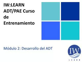 iw learn adt pae curso de entrenamiento
