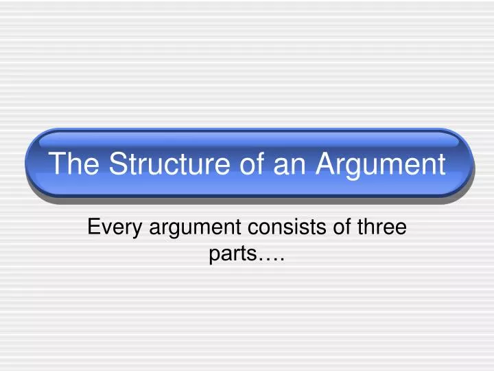the structure of an argument