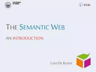 The Semantic Web an introduction
