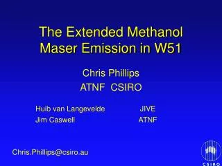 The Extended Methanol Maser Emission in W51
