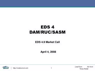 EDS 4 DAM/RUC/SASM