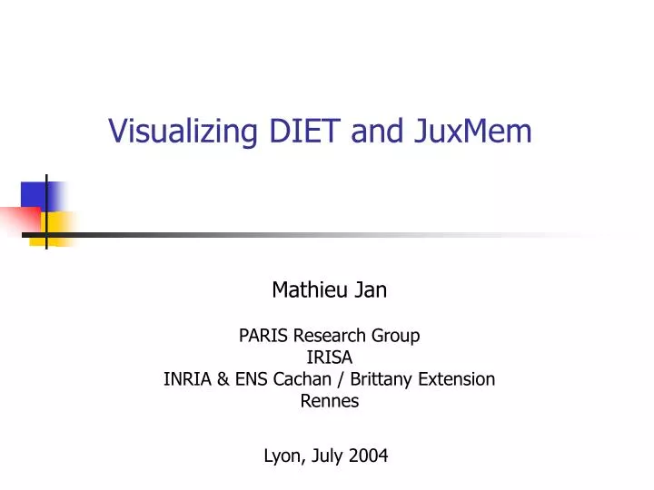 visualizing diet and juxmem