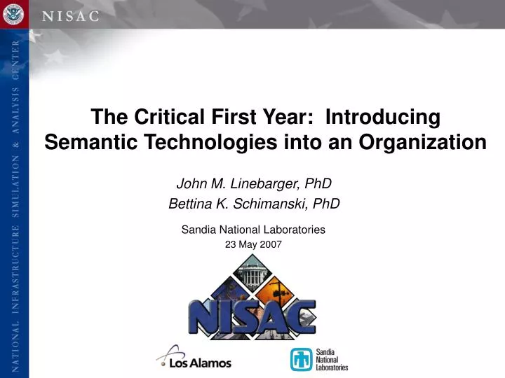 the critical first year introducing semantic technologies into an organization