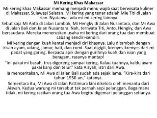 Mi Kering Khas Makassar