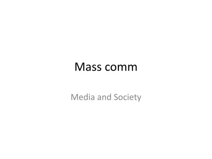 mass comm