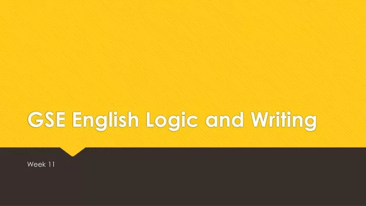 gse english logic and writing