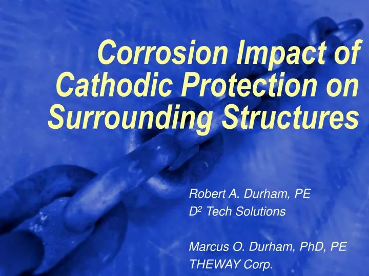 corrosion impact of cathodic protection on surrounding structures