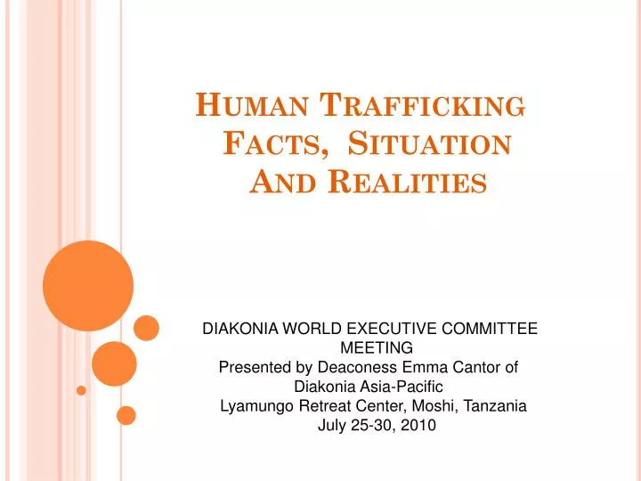 human trafficking facts situation and realities
