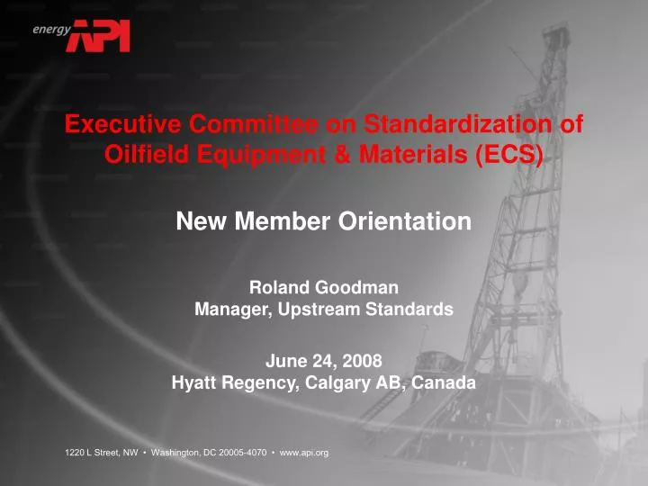 executive committee on standardization of oilfield equipment materials ecs