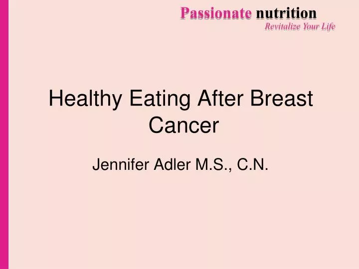 healthy eating after breast cancer
