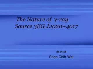 The Nature of ?-ray Source 3EG J2020+4017