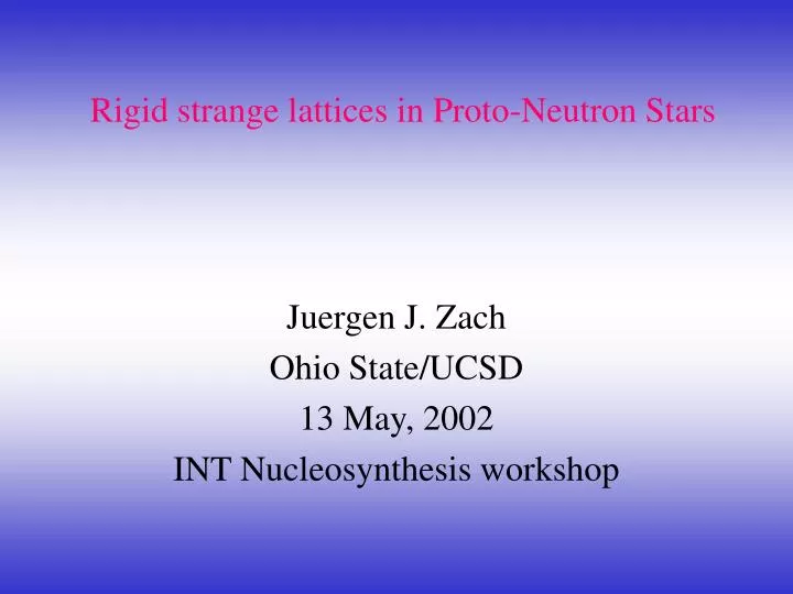 rigid strange lattices in proto neutron stars