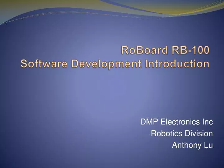 roboard rb 100 software development introduction