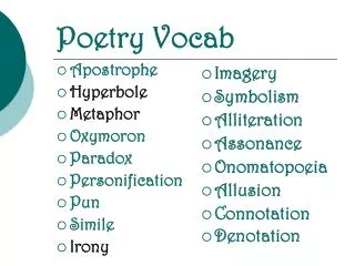 Poetry Vocab