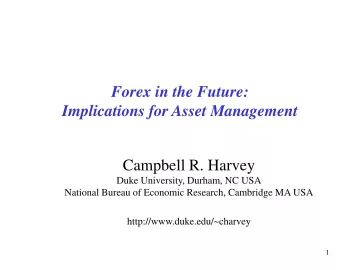 forex in the future implications for asset management
