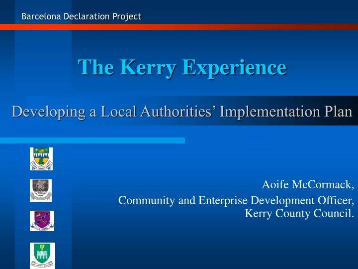 the kerry experience developing a local authorities implementation plan