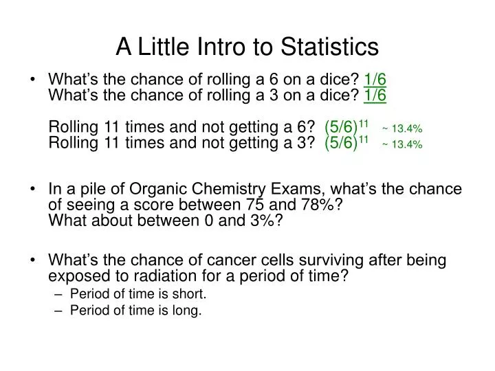 a little intro to statistics