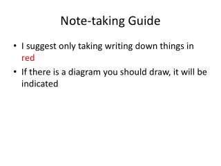Note-taking Guide