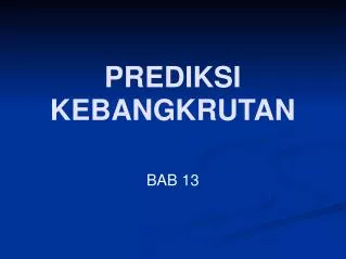 prediksi kebangkrutan