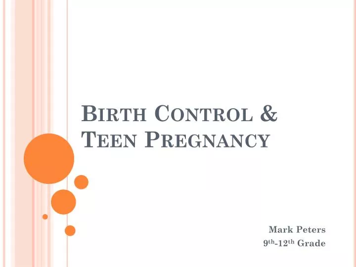 birth control teen pregnancy