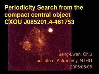 Periodicity Search from the compact central object CXOU J085201.4-461753