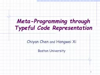 Meta-Programming through Typeful Code Representation