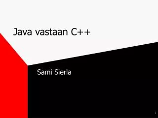 java vastaan c