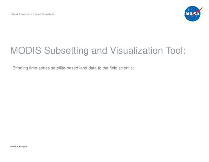 modis subsetting and visualization tool