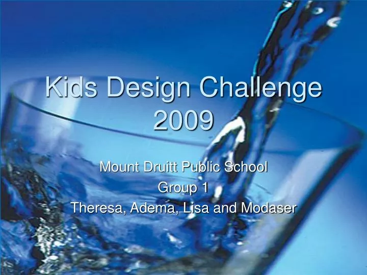 kids design challenge 2009