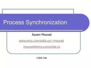 Process Synchronization
